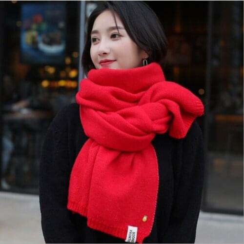 Women Color Matching Wild Oversized Shawl Double-sided faux cashmere scarf Korean style thick warm pineapple decoration scarves