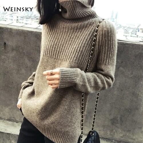 Women Knitted Sweater And Pullovers Korean Fashion Style Turtleneck Wool Sweaters Autumn And Winter 2019 New Sweater