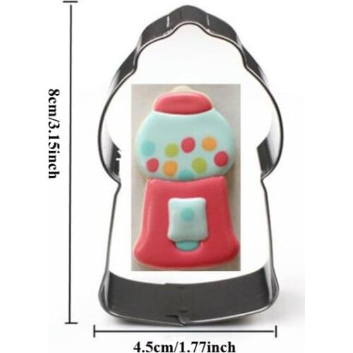 1pcsCandy machine Metal Cookie Cutter Fondant Cake Decor sugar craft Pastry Biscuit tool cupcake topper die cut bread mold