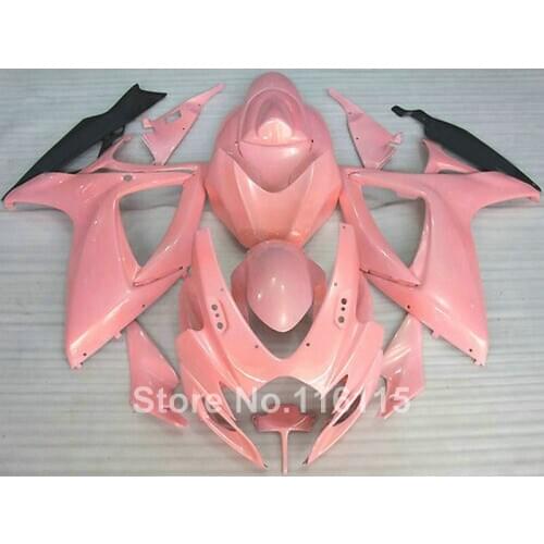 100% Fit fit for SUZUKI GSXR 600 750 fairing kit K6 K7 2006 2007 black pink GSX-R600 GSX-R750 fairings set 06 07 S4-31