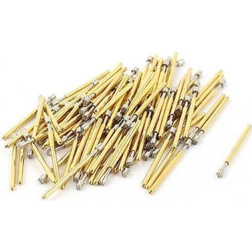 100Pcs P75-H2 1.3mm 9-Point Crown Tip Spring PCB Testing Contact Probes Pin