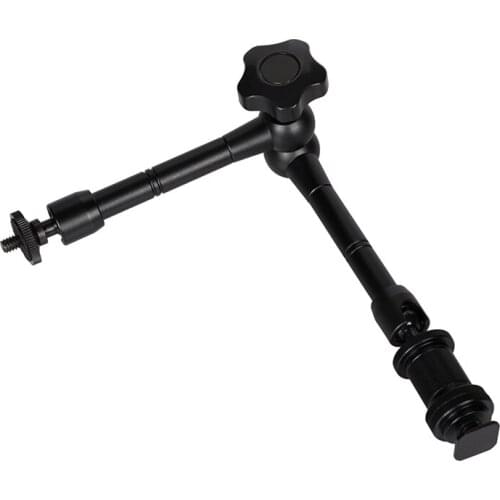11-Inch Friction Magic Arm with 1/4 inch and 3/8 inch Thread, Suitable for Slr Camera Stand, Lcd Monitor, Led Flash