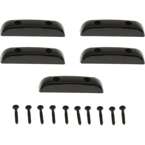 5 Pcs Of Set Plastic Bass Finger Rest Thumbrest Thumb Rest With Mounting Screws For Jazz Bass Guitar Bridge Parts