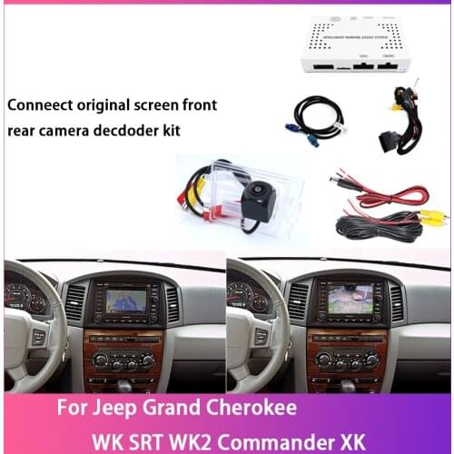 Car Rear Reverse Bakcup Camera Auto Digital HD Decoder Box Interface Adapter For Jeep Grand Cherokee WK SRT WK2 Commander XK