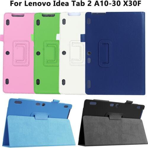 Viviration For Lenovo A10-30F TB2 X30L X30F Tablet 10.1'' Case Smart Hard PU Leather Para Cover Case For Lenovo Tab 2 A10-30 Tab
