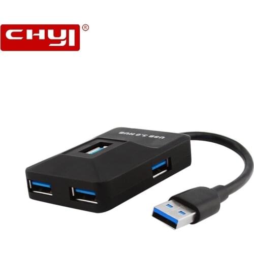 CHYI USB 3.0 HUB 4 Port USB Hub 3.0 USB Splitter Adapter With DC 5V Power Interface Accessories For Macbook Computer Laptop