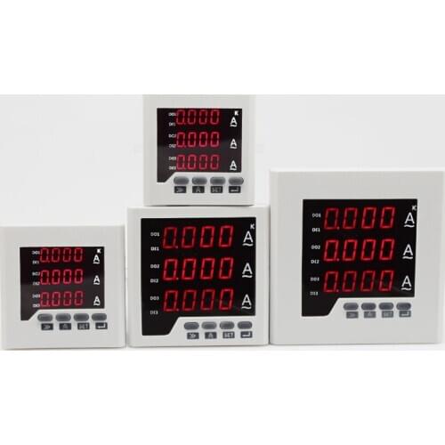 Digital display 3 phase ampere panel meter three phase current meter
