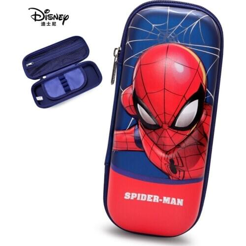 Disney Spider-Man Stationery Box Boy Large Capacity Coin Purse Pencil Box Elementary School Children Pen Bag Clutch Bag gifts