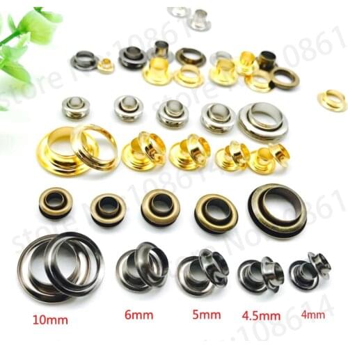 100sets double side Metal Brass Garment Eyelets Round for Costume Clothes DIY Bag Hat Belt garment shoes
