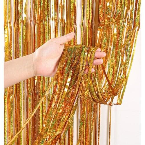 Party Backdrop Foil Glitter Curtains Background Wall Bachelorette Party Birthday Wedding Decoration Anniversary Decor