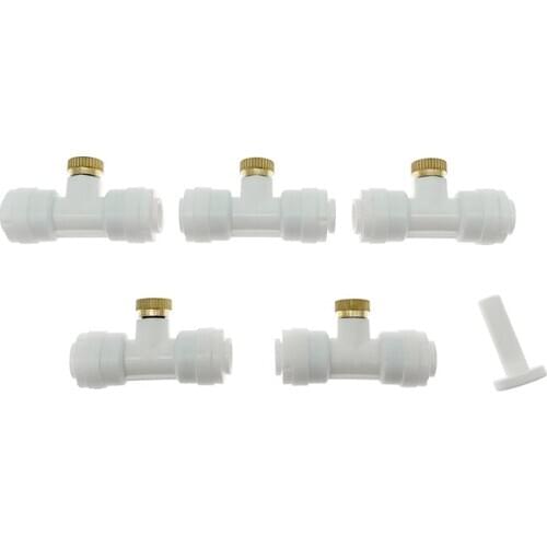 0.4 MM Low Pressure Water Spray Nozzle With 3/16" Male Thread Mist Connector End Plug For Outdoor Cooling 5 Pcs