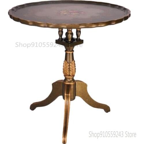 Customized American Side Table Corner Table Living Room Round Table Painted Telephone Table Sofa Side Table Small Coffee Table R