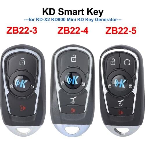 KEYDIY ZB22-3 ZB22-4 ZB22-5 KD Smart Remote Key Universal KD Auto Car Key for KD-X2 Key Generator, Fits More than 2000 Models