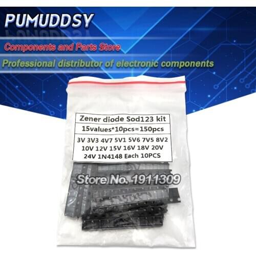15values*10PCS=150PCS KIT SOD-123 1206 0.5W Zener diode SMD package igmopnrq