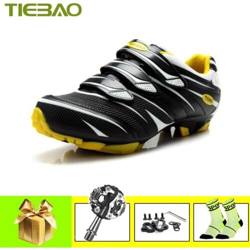 Tiebao Cycling Shoes Racing Nylon Soles Mountain Bike Shoes Men pedals Breathable sapatilha ciclismo mtb chaussure vtt sneakers