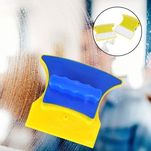 Square Shape Double-Side Magnetic Glass Cleaner Wiper Squeegee Washing Kit Equipment Household Cleaner Brush Glasses Wiper