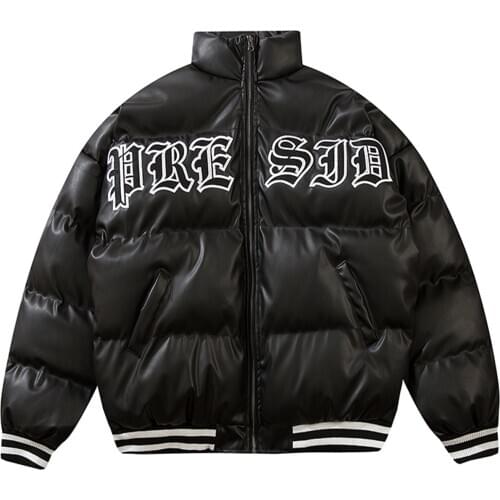 LACIBLE Padded Puffer Jacket Thick Bomber Down Jackets Parkas Winter Cotton Zipper Warm Coats Hip Hop Harajuku Streetwear Tops