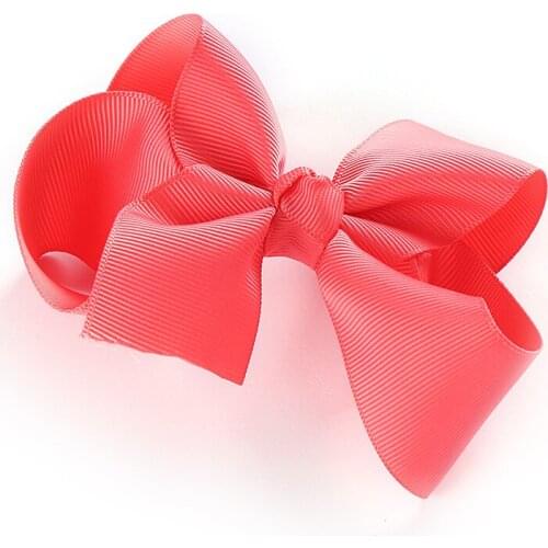 5inches Baby Girls Bows Hair Clips 2019 Fashion Colorful Knot Ribbion Bows Head Wear School Girls Hairpins Toddler Infants Hairs