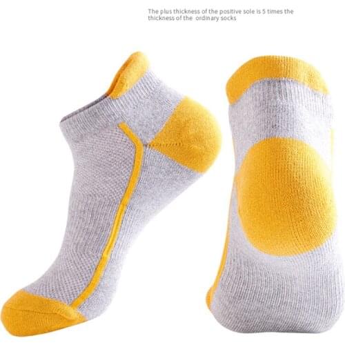 Dropshipping Mens Sports Socks Hit Color Football Towel Bottom Non-Slip Short Tube Running Socks Cycling Fitness Basketball Gym