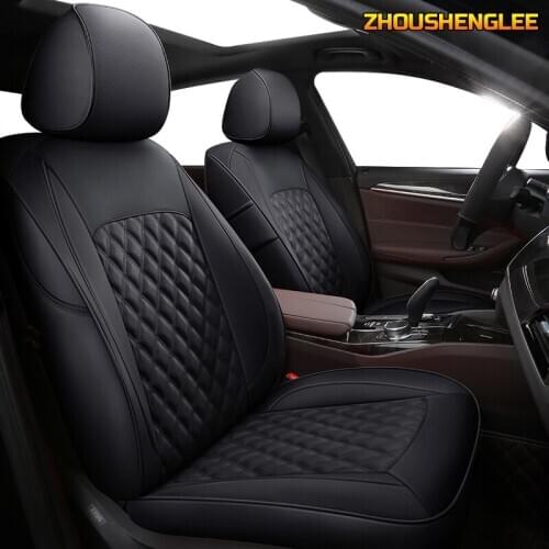 ZHOUSHENGLEE Custom Leather car seat covers set For Mercedes-Benz Viano GLK GLA GL CLA CLS CLK SLK GLE GLS GLC Vito car seats