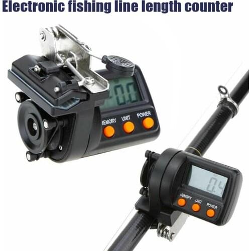 Newly Fishing Line Counter Digital Clip-on Deepth Gauge with LED Digital Display Maximum Measurement Length 999.9M