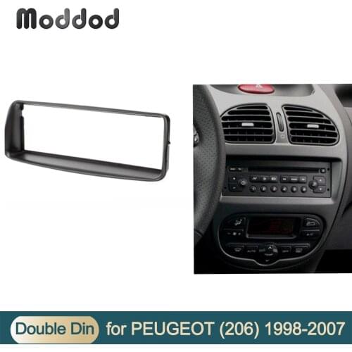 One Din Audio Fascia for PEUGEOT 206 Stereo Radio GPS DVD Stereo CD Panel Dash Mount Installation Trim Kit Dashboard Frame Bezel