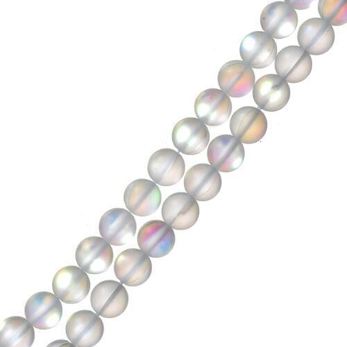 Wholesale 6/8/10mm Colour Polished White Crystal Making Design Diy Bracelets 14inch H762