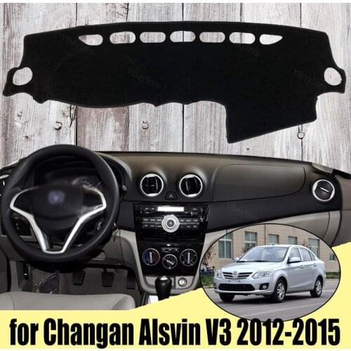 Right Hand Drive High Polyester Fiber Anti-UV Car Dashboard Cover Mat for Changan Alsvin V3 2012-2015 Cover