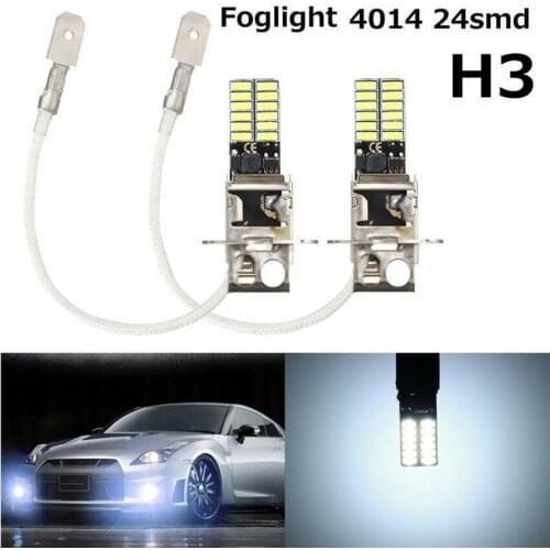 12V DC Anti-Fog Lights 24-SMD 4014 2pcs 6500K Driving Bright Brightness