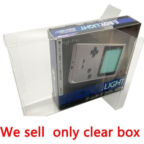 Clear transparent PET box cover For GBL for game boy light game console storage protection collection box