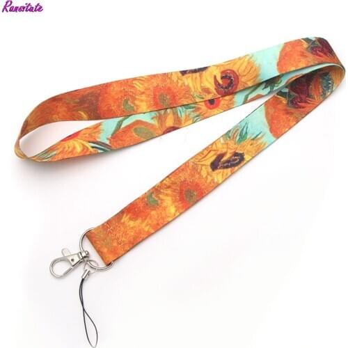 R0016 Ransitute Van Gogh Mobile Phone Straps Neck Lanyards For Keys ID Card Mobile Phone USB Holder Hang Rope Webbing