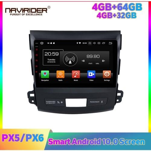 PX5 PX6 Stereo receiver Android screen For Mitsubishi Outlander 2011 For C-Crosser Peugeot 4007 Car Radio Player Navigation