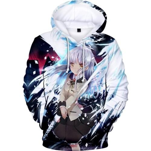 Angel Beats Hoodies 3D Men/women Kpop Sweatshirt Oversize Autumn Hoodie Harajuku Streetwear Anime Sweatshirt 3D Hoodies Kpop