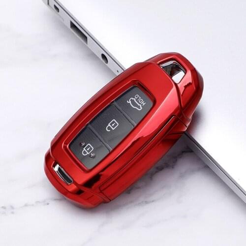 TPU Car Key Case Cover Protector Shell For Hyundai i30 Ix35 Encino Solaris Azera Grandeur Ig Accent TM Palisade Santa Fe Styling