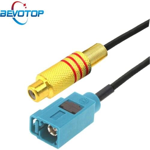 Universal Fakra RCA Video Camera Connection AV-IN Cable Adapter for Mercedes Benz Ford Rear View Backup Parking Camera Pigtail