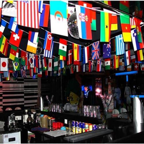 5set Euro Cup Country Flag Bunting String 24/32Countries Nations Hanging Flag Football Garlands Home Decor Shop Street Bar Decor