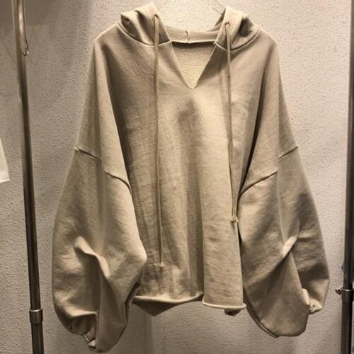 Women Autumn Hoodies Soild Colors Oversized Loose Sweatshirts Harajuku Hooded Female Hoody Tops Outerwear