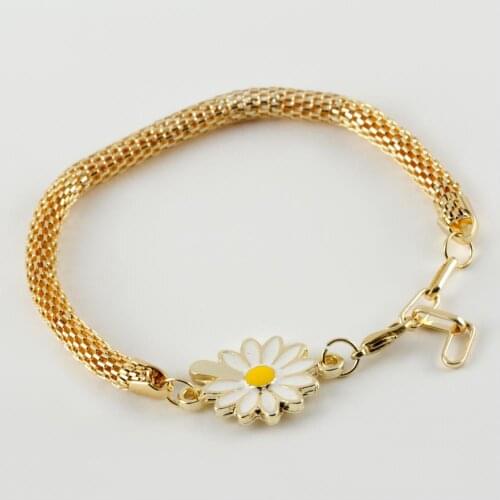 Womens stone Daisy bracelet gold Quad Combo chain bracelet jewelry Zircon stone stainless steel bracelet Carti