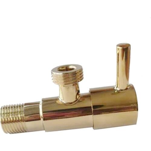 Dofaso Gold Angle Valves Solid Brass Toilet G1/2" Bathroom Bidet Valves Basin Accessories Kithcen Faucet Water Heater Inlet