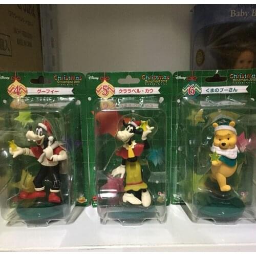 1PCS 8cm 2018 Disney Christmas pendant goofy krabel clarabelle cow Winnie Christmas Outfit