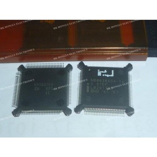 2PCS NG80386SX-16 QFP100 NEW