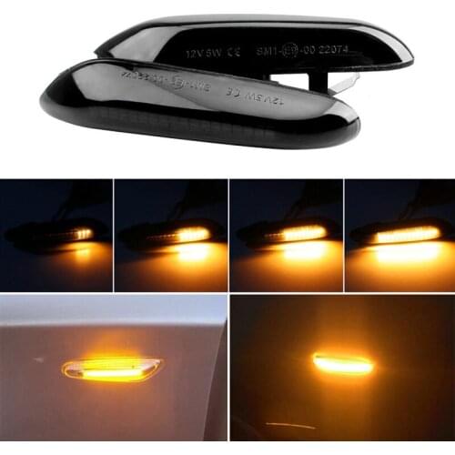 2x LED Turn Signal Lamp Side Marker Flowing Light For X5 E53 E70 X6 E71 BMW E46 E36 E90 E91 E60 E81 E82 E92 E93 X1 E84 X3 E83