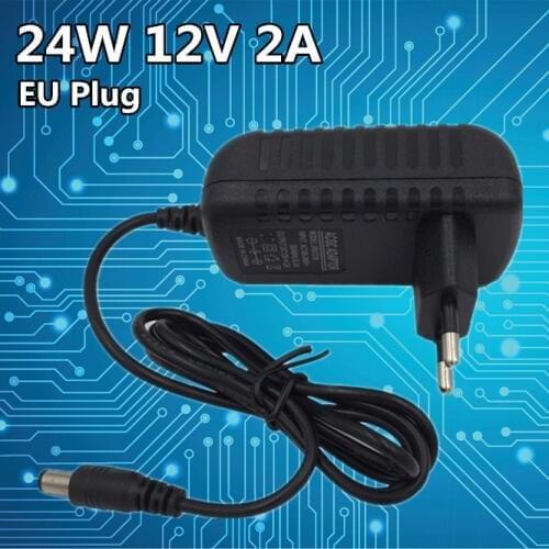 24W DC 12V 2A Security camera switch power supply Universal Power Adapter Supply Charger adapter Eu for LED light strips