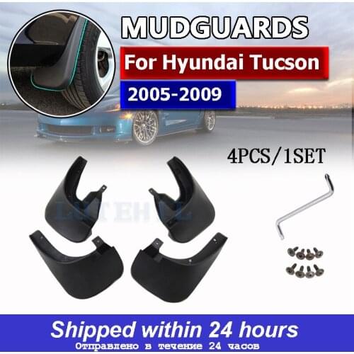4pcs Car Front Rear Fender Flares for HYUNDAI TUCSON 2005 2006 2007 2008 2009 Splash Guards Mudflaps Mudguards Mud Flaps