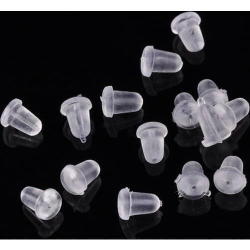 White Soft Rubber Earring Back Stoppers Plugs Wholesale lot for DIY Earrring Jewelry Making Design Findings Accessories