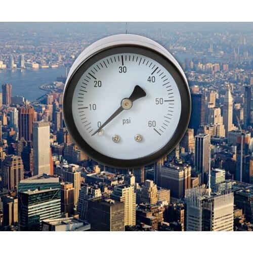 Pressure Gauge Analog High Quality Y50 Manometer Oil Pressure Gauge Water Pressure Gauge 0-60psi Axial Pressure Gauge 0-0.413Mpa