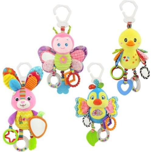 Baby Rattles bed bell Stroller Hanging Dolls Educational Toys Soft Mobiles Car Seat Stroller Spiral Crib toy for newborn