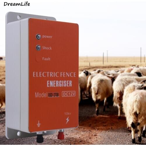 Electric Fence For Animals Energizer Charger High Voltage Pulse Controller Poultry Farm Electric Fencing Insulators Shepherd
