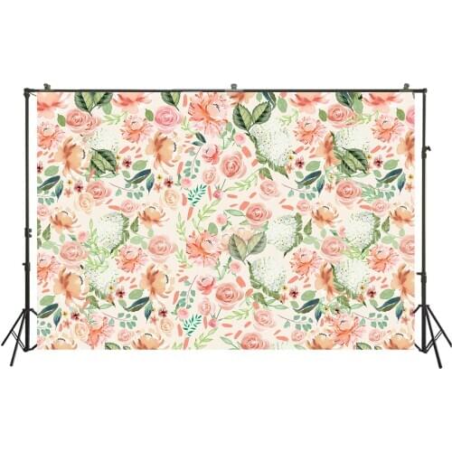 HUAYI Photography Backdrop watercolor flowers floral photo background newborns baby 1st birthday photobooth backdrops W-3888
