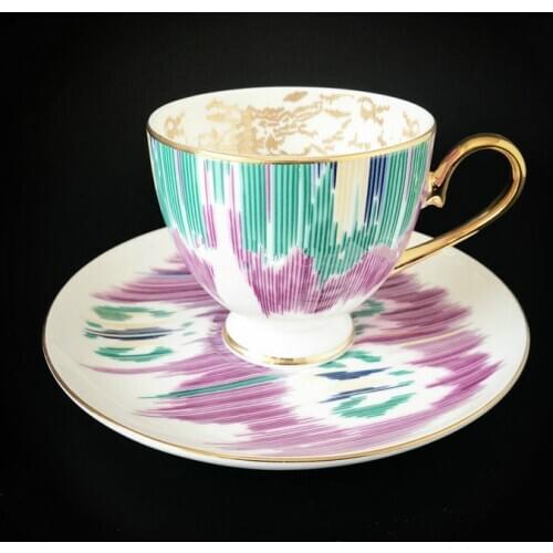 Ceramic Tea Cups Dish With Gift Box Animal Tablewar Set Wedding and Housewarming High-Grade Bone China Crown Coffee Cup